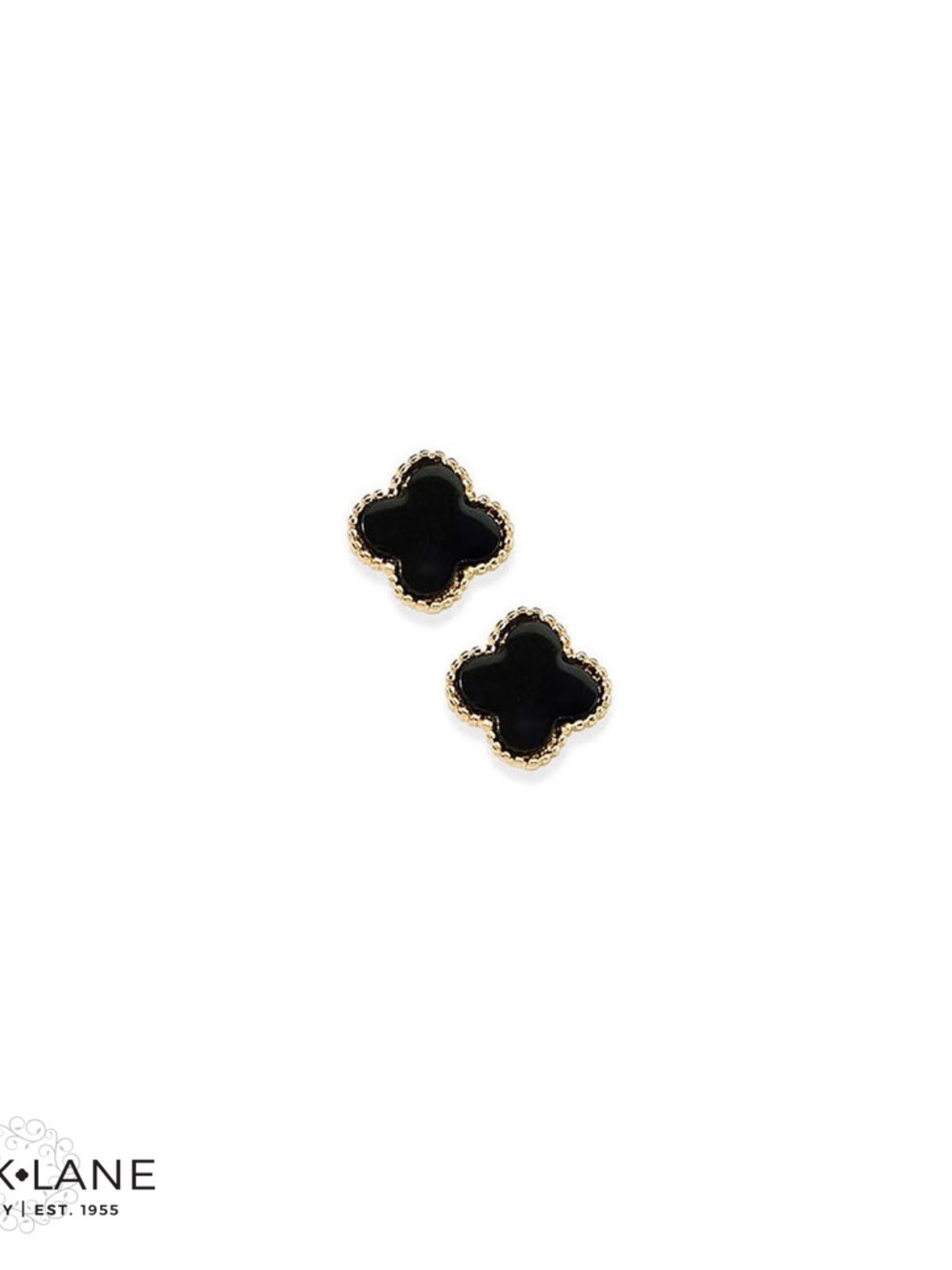Park Lane Icon Black and Gold Stud Earrings | New
